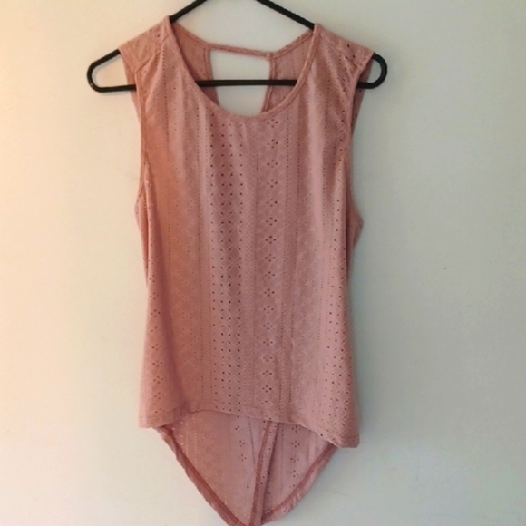 SHEIN Pink Asymmetrical Sleeveless Tank Top, L - Picture 1 of 6